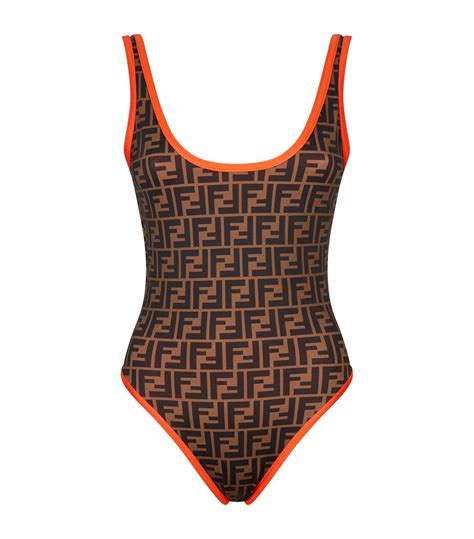 fendi print bathing suit|Fendi high waisted swimsuit.